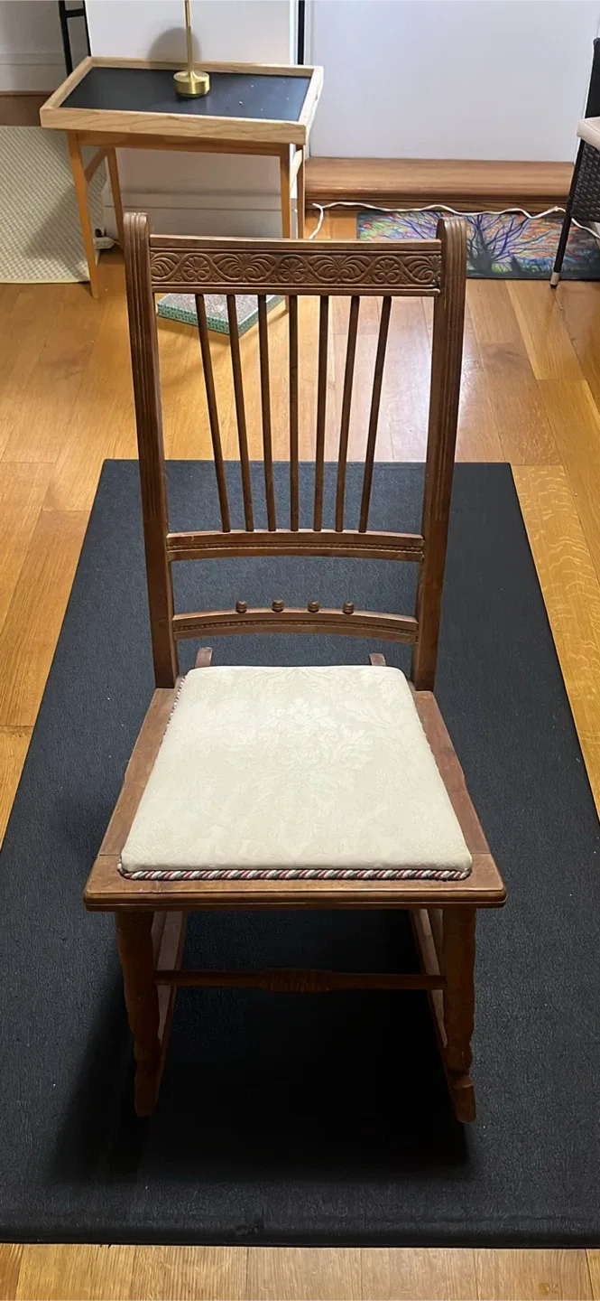 Vintage Wooden Rocking Chair image indicator(2)