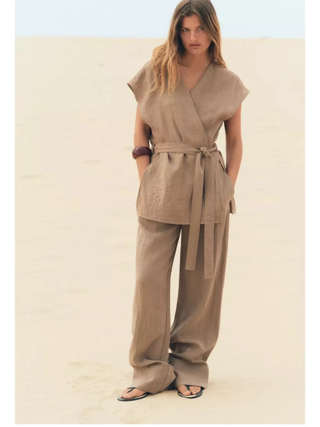 Zara Linen Blend Pants