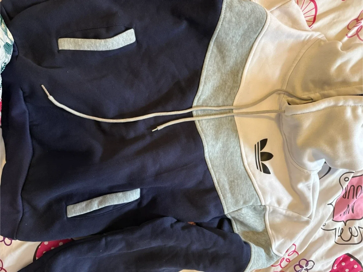 Adidas Colour Block Hoodie - Size M thumbnail