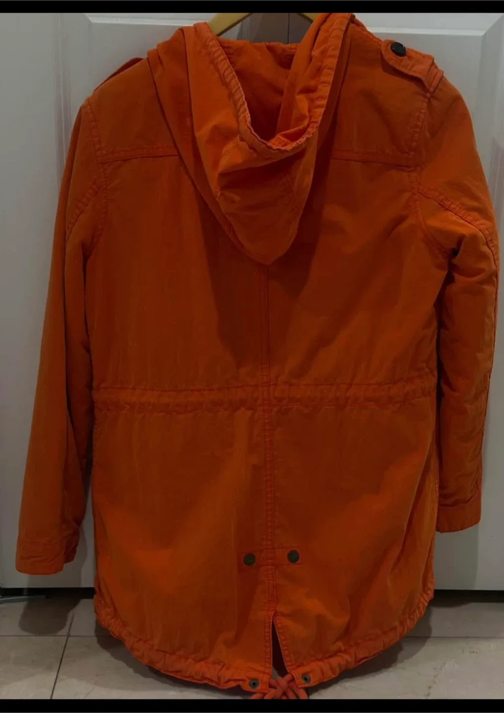 Old Navy Orange Hooded Parka - Size XS image indicator(4)
