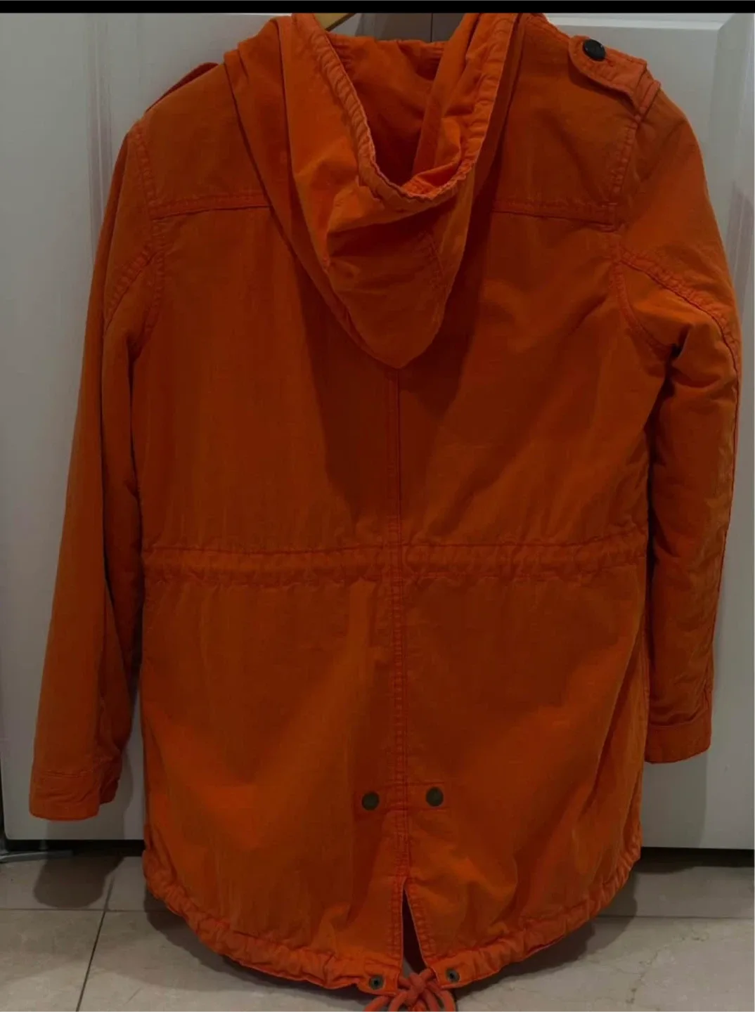 Old Navy Orange Hooded Parka - Size XS image indicator(5)