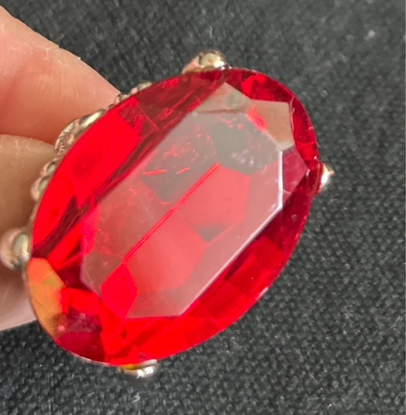 Big Red Stone Ring - Red Hat Society - photo 2