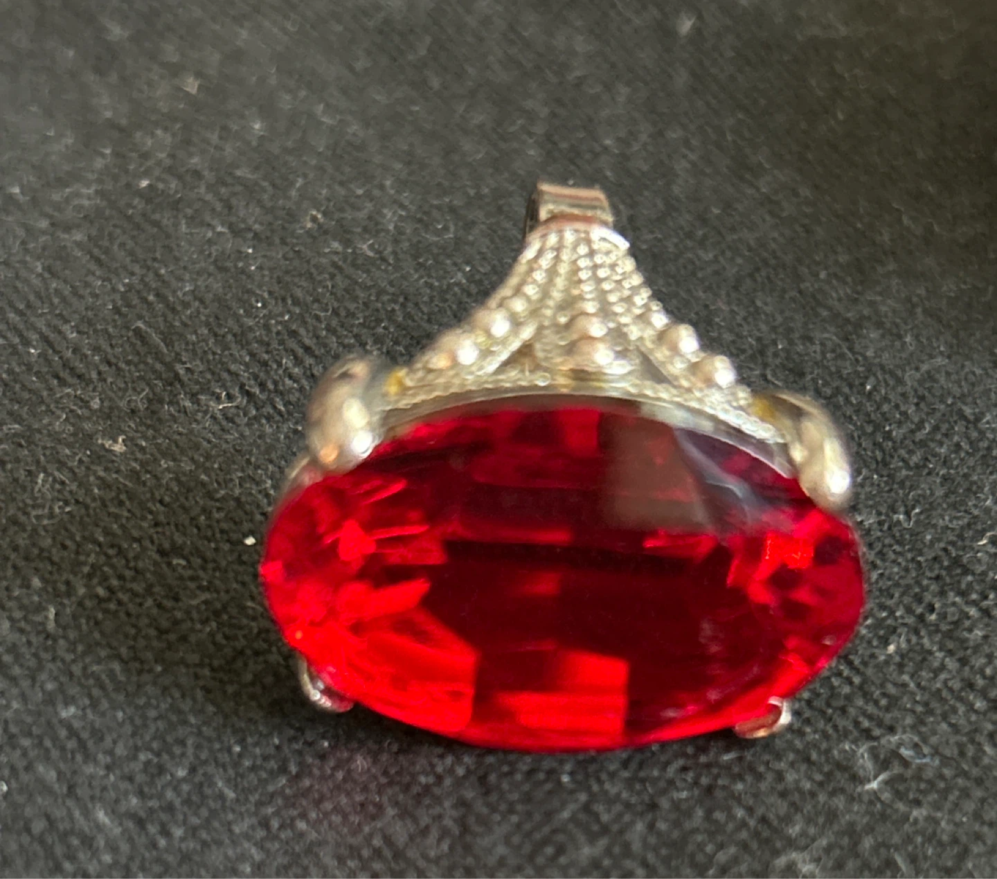 Big Red Stone Ring - Red Hat Society - photo 4