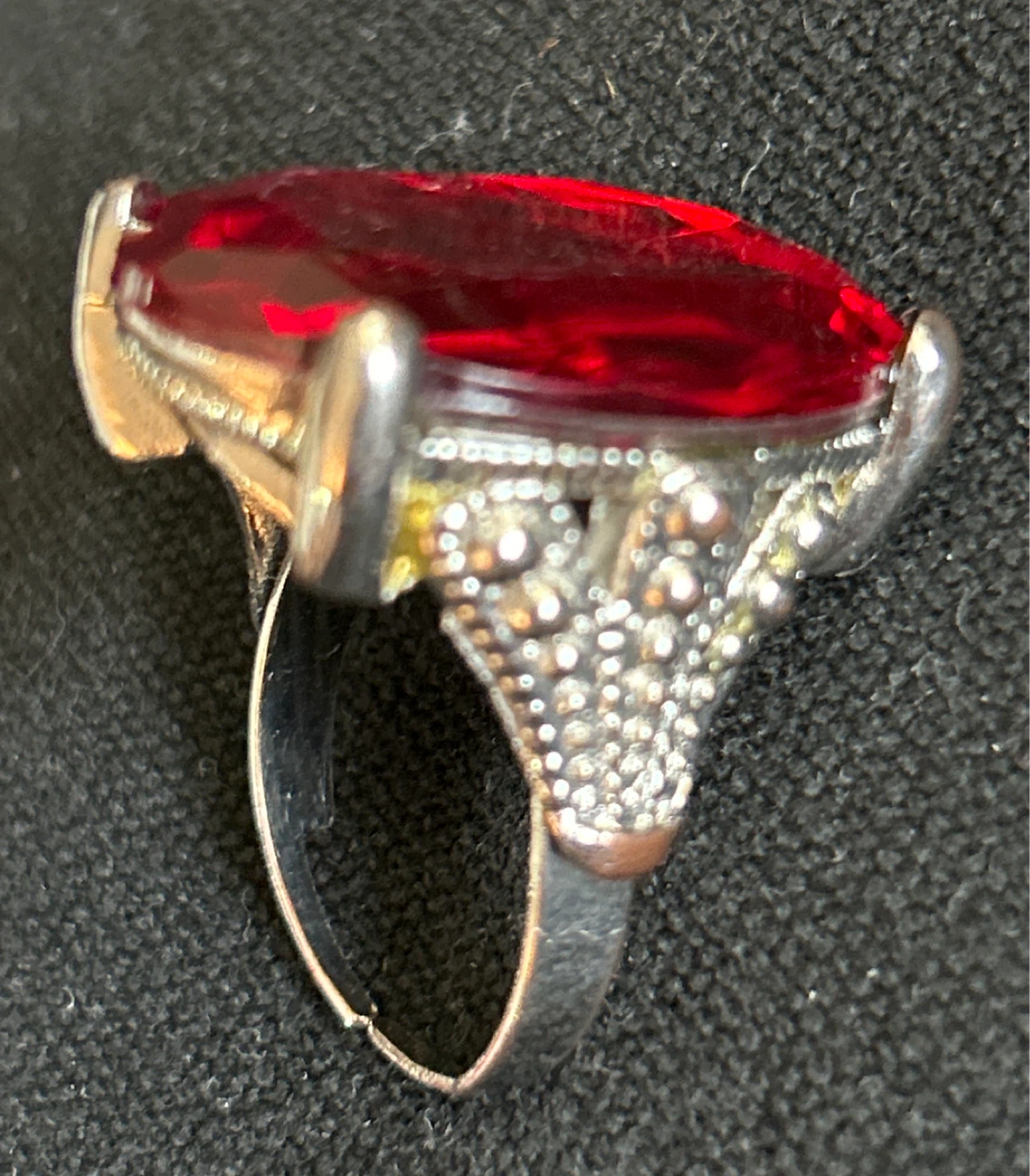Big Red Stone Ring - Red Hat Society - photo 5