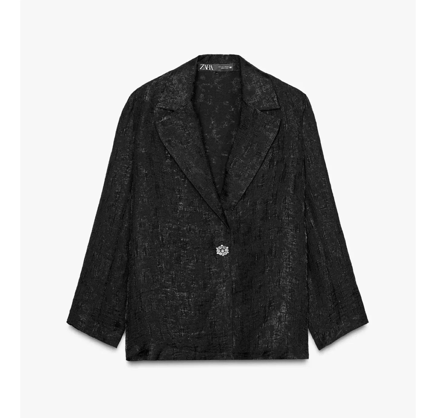 New Zara Textured Weave Blazer image indicator(2)