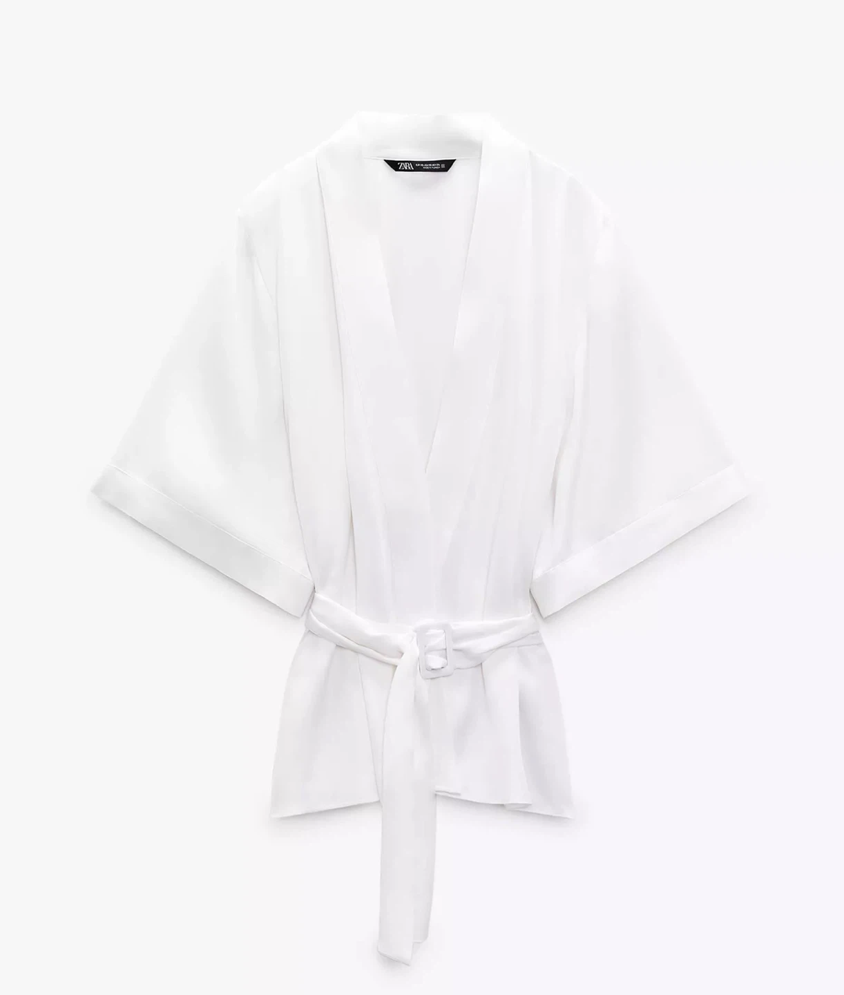 Zara White Kimono Style Top