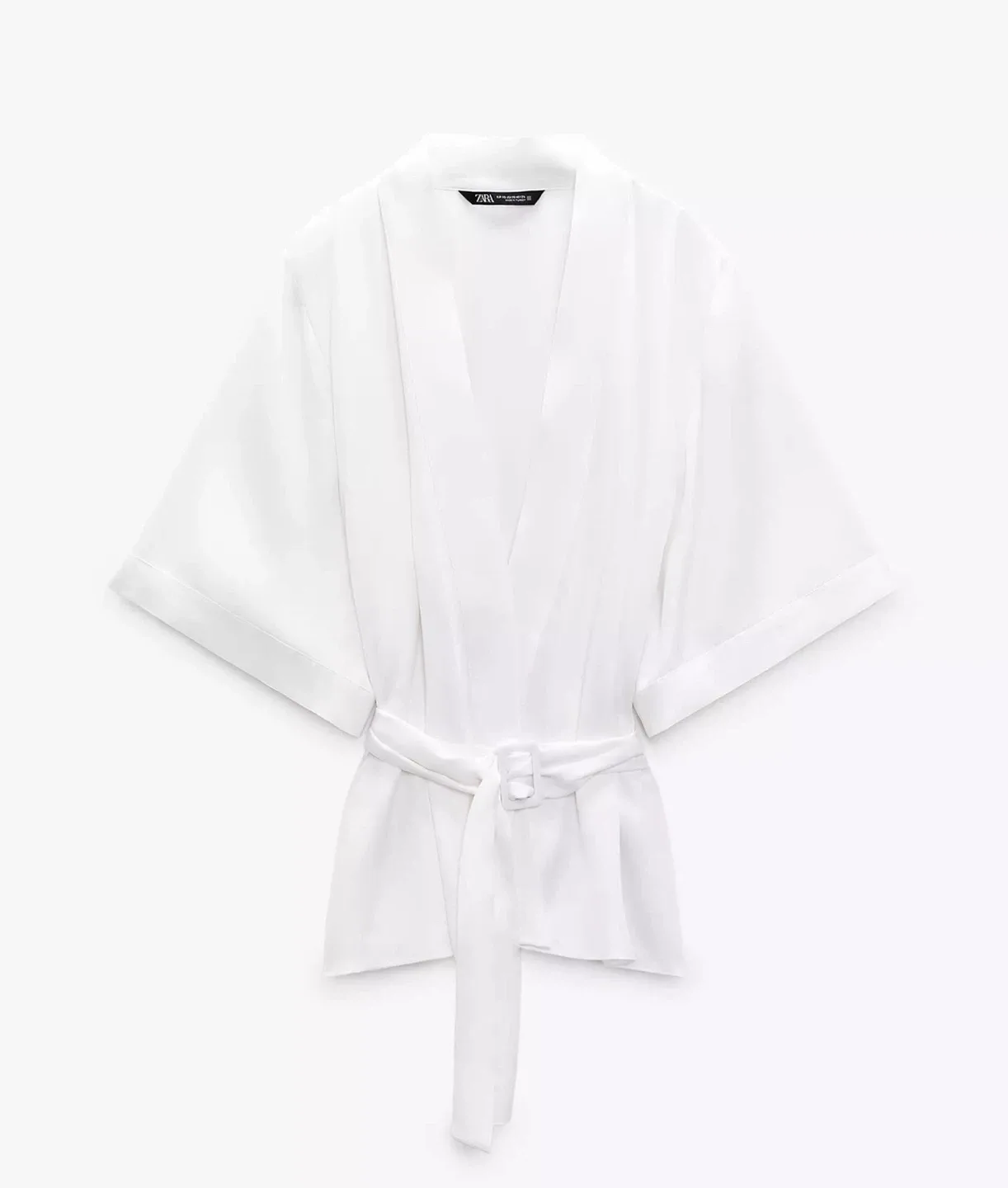 Zara White Kimono Style Top