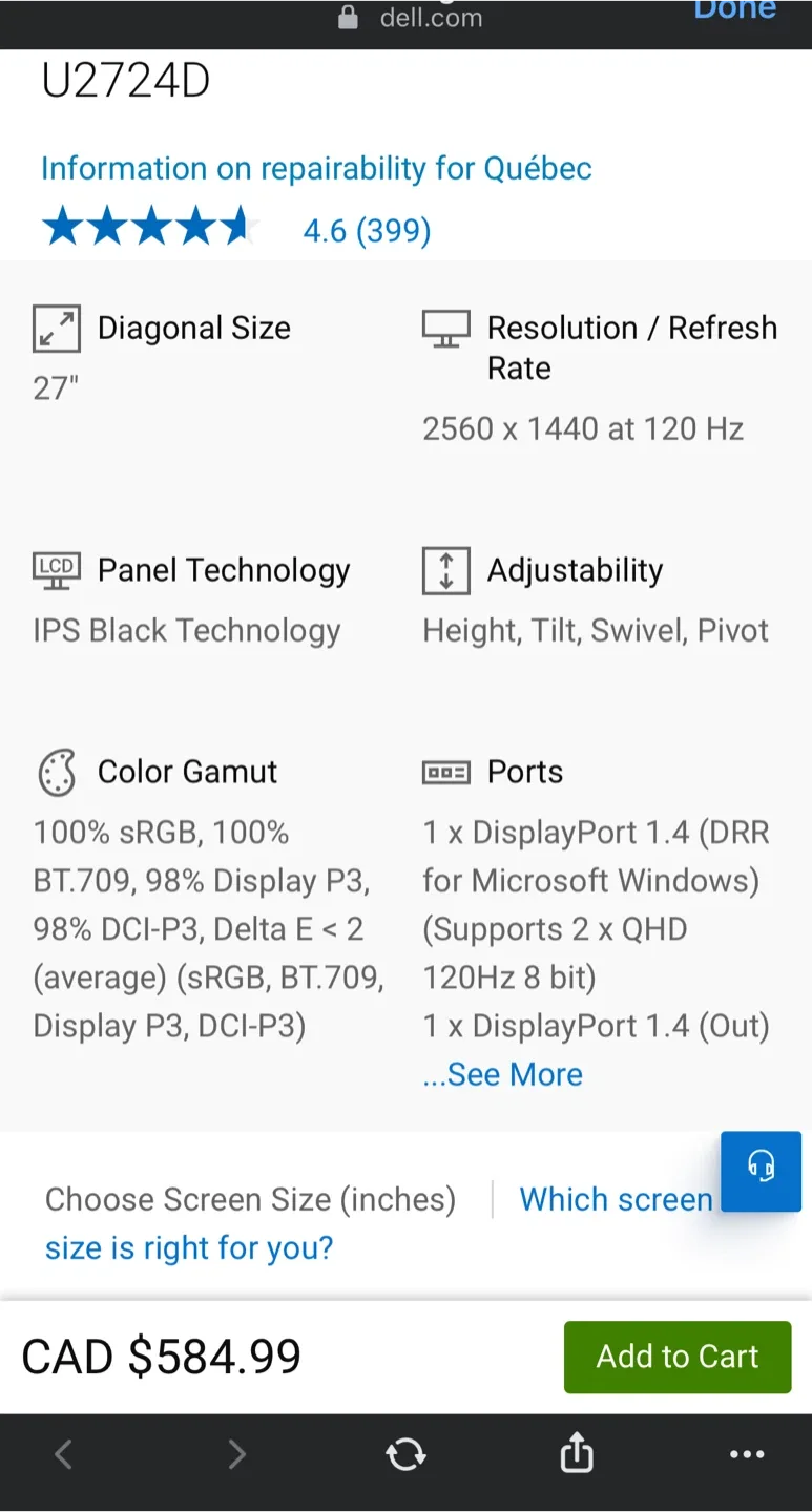 MINT- Dell UltraSharp U2724D 27" Monitor image indicator(4)