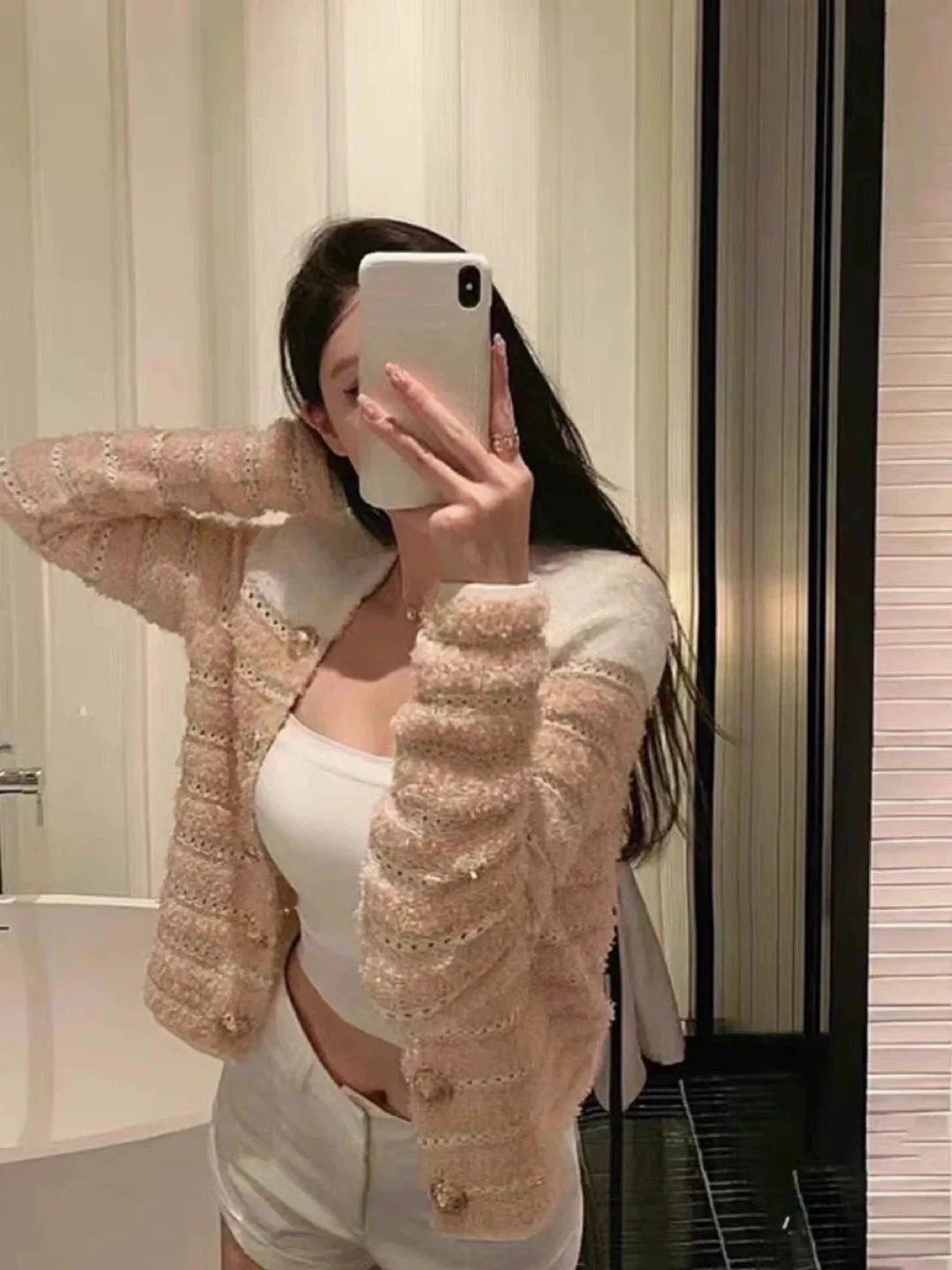 New Pink & Gold Tweed Jacket image indicator(9)