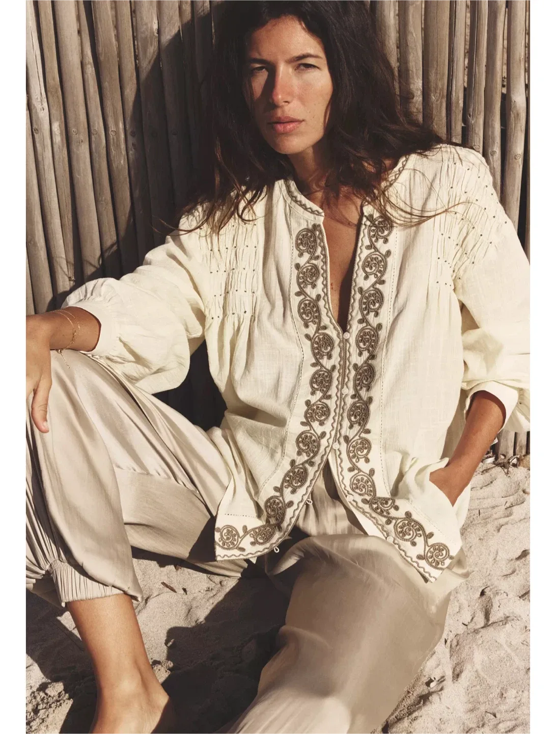 Zara Embroidered Blouse