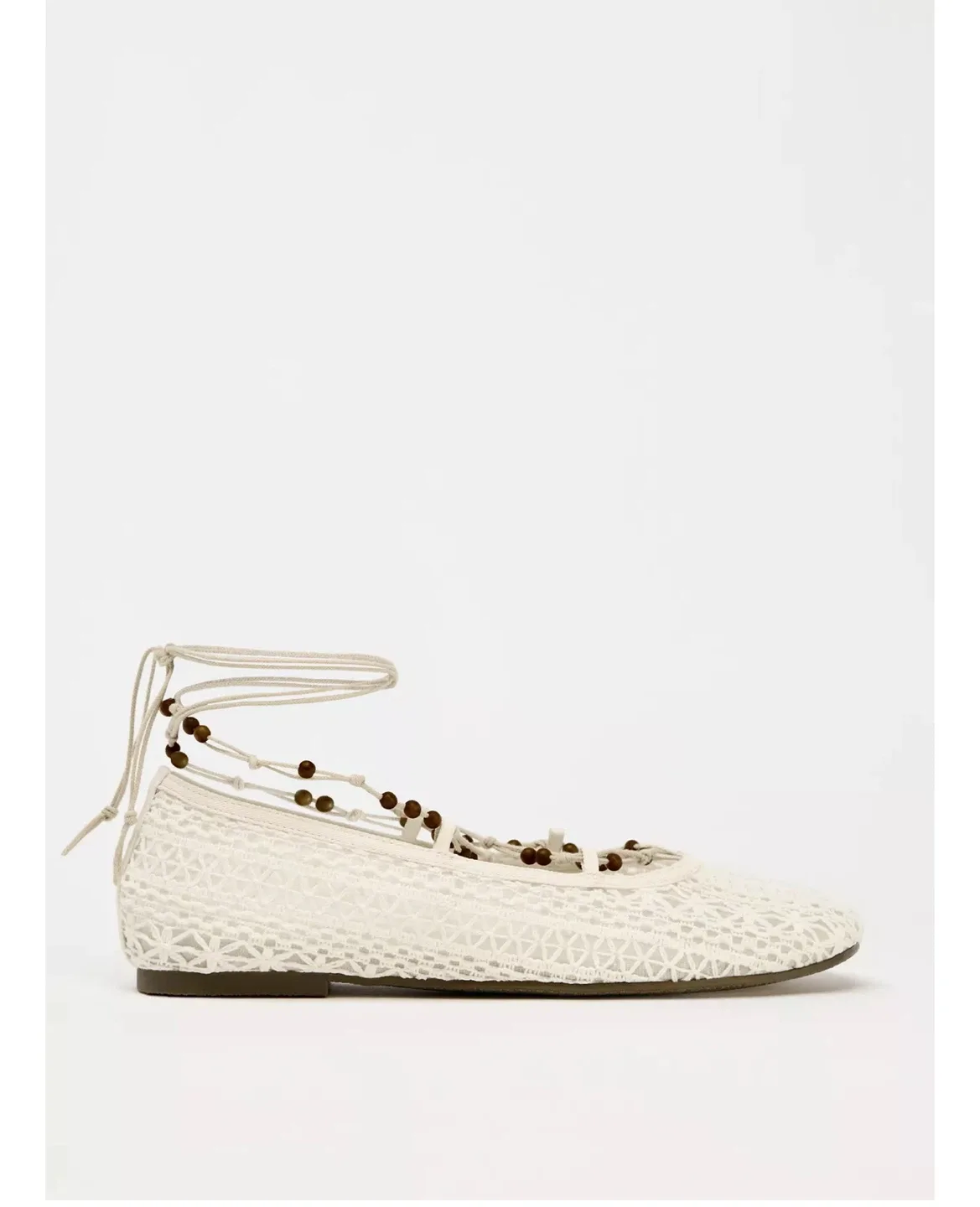 Zara Lace-Up Ballet Flats image indicator(2)