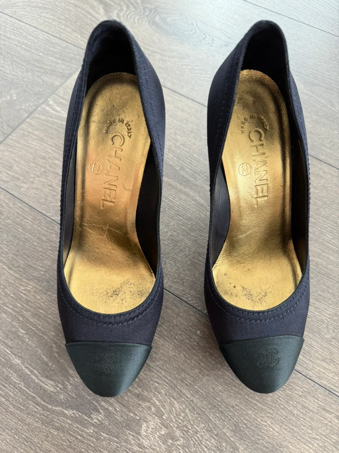 Chanel Black silk Heels 36.5 image indicator(9)