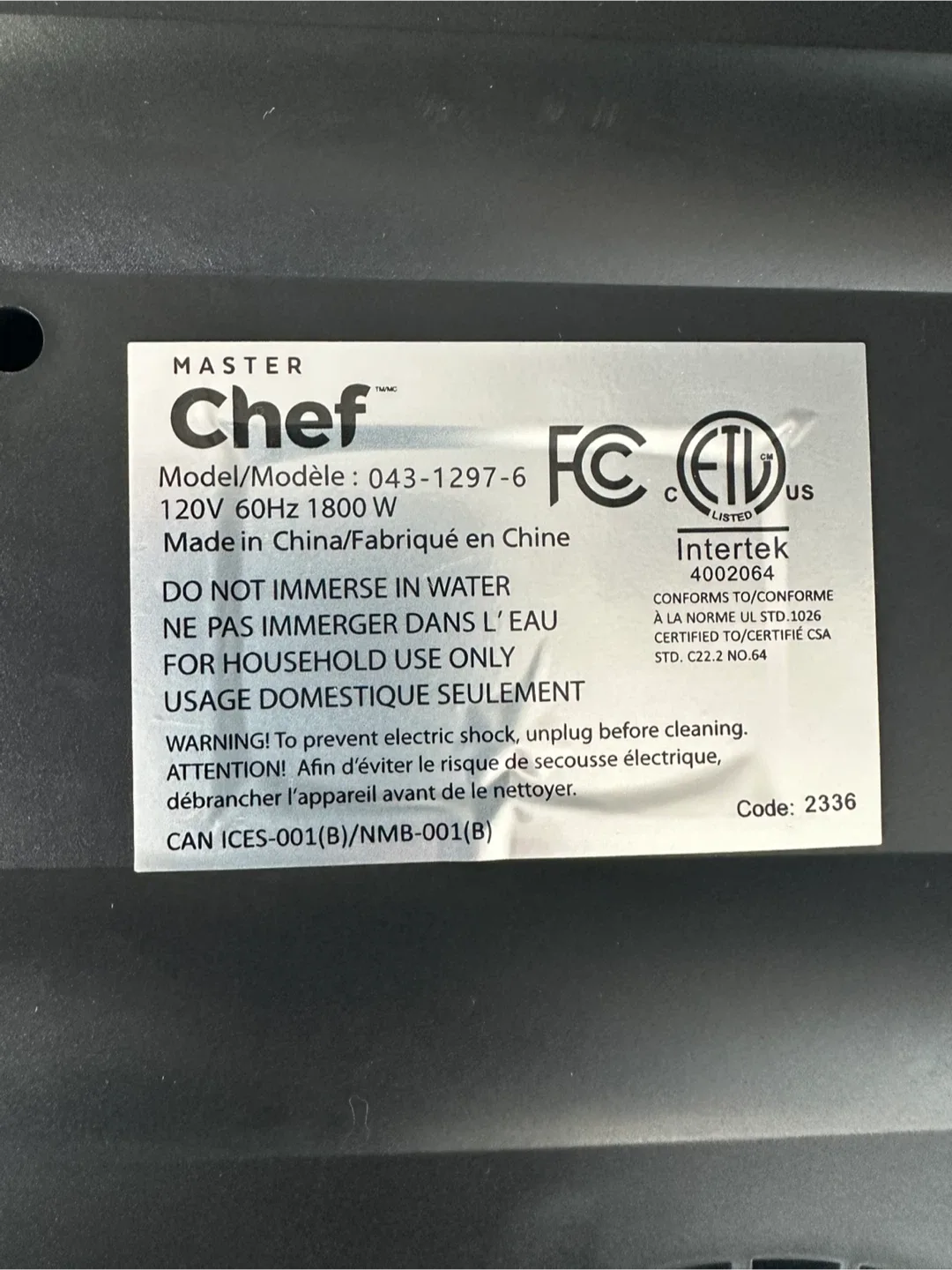 New Master Chef Portable Induction Cooktop image indicator(3)
