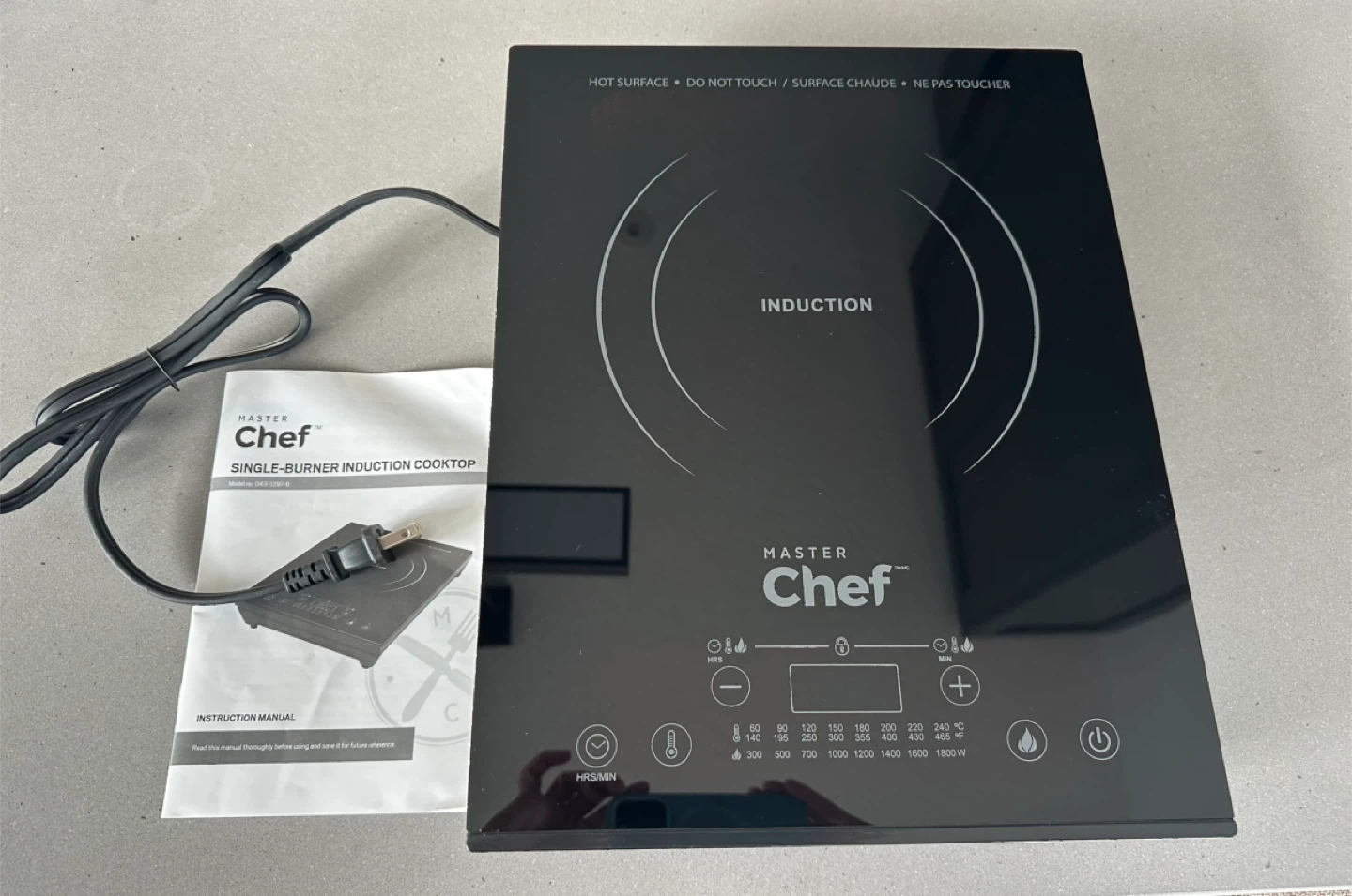New Master Chef Portable Induction Cooktop