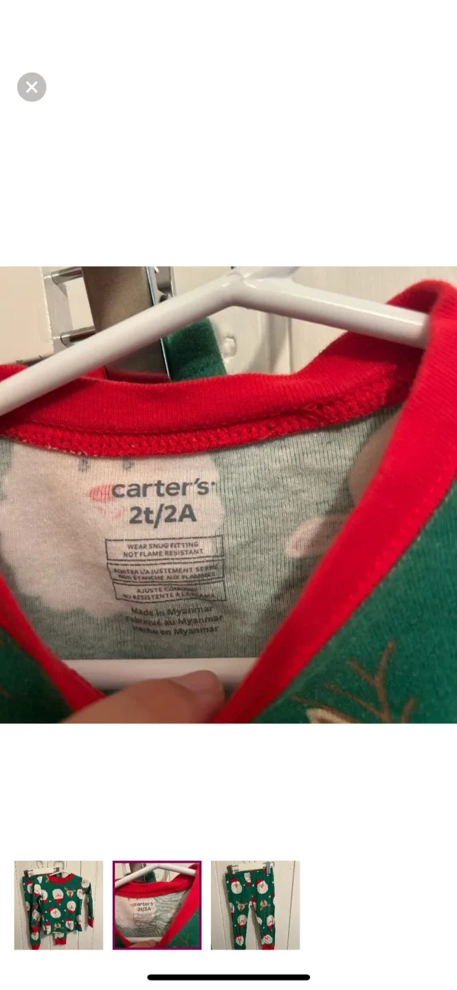 Carter's 2T Christmas Pajamas image indicator(2)