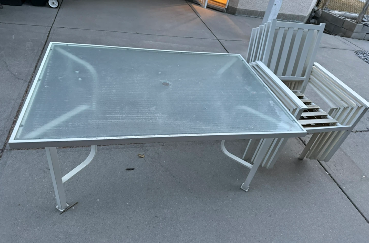 Outdoor Glass Top Table with Chairs - photo 3