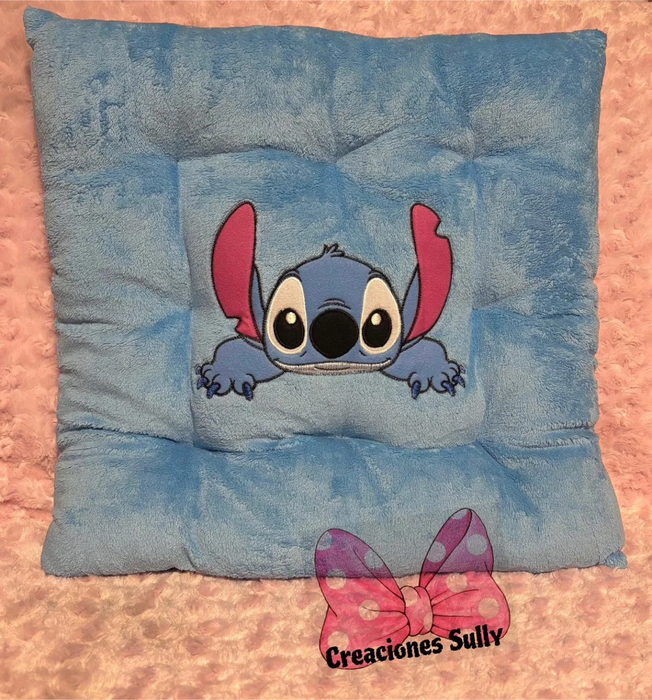 Blue Stitch Character Pillow