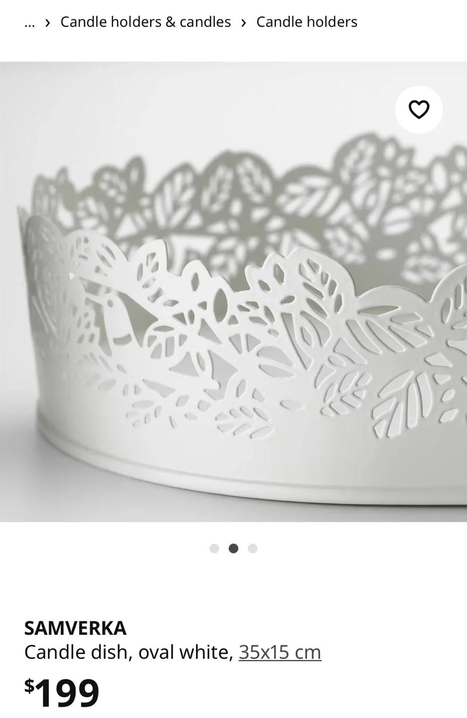 SAMVERKA Oval White, 35x15 cm image indicator(2)