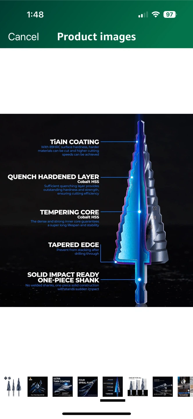 Step Drill Bit Set - One Bit For All - photo 5