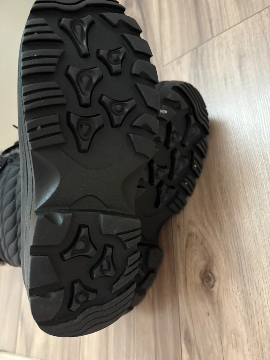 Black Winter Boots with Faux Fur Trim - photo 5