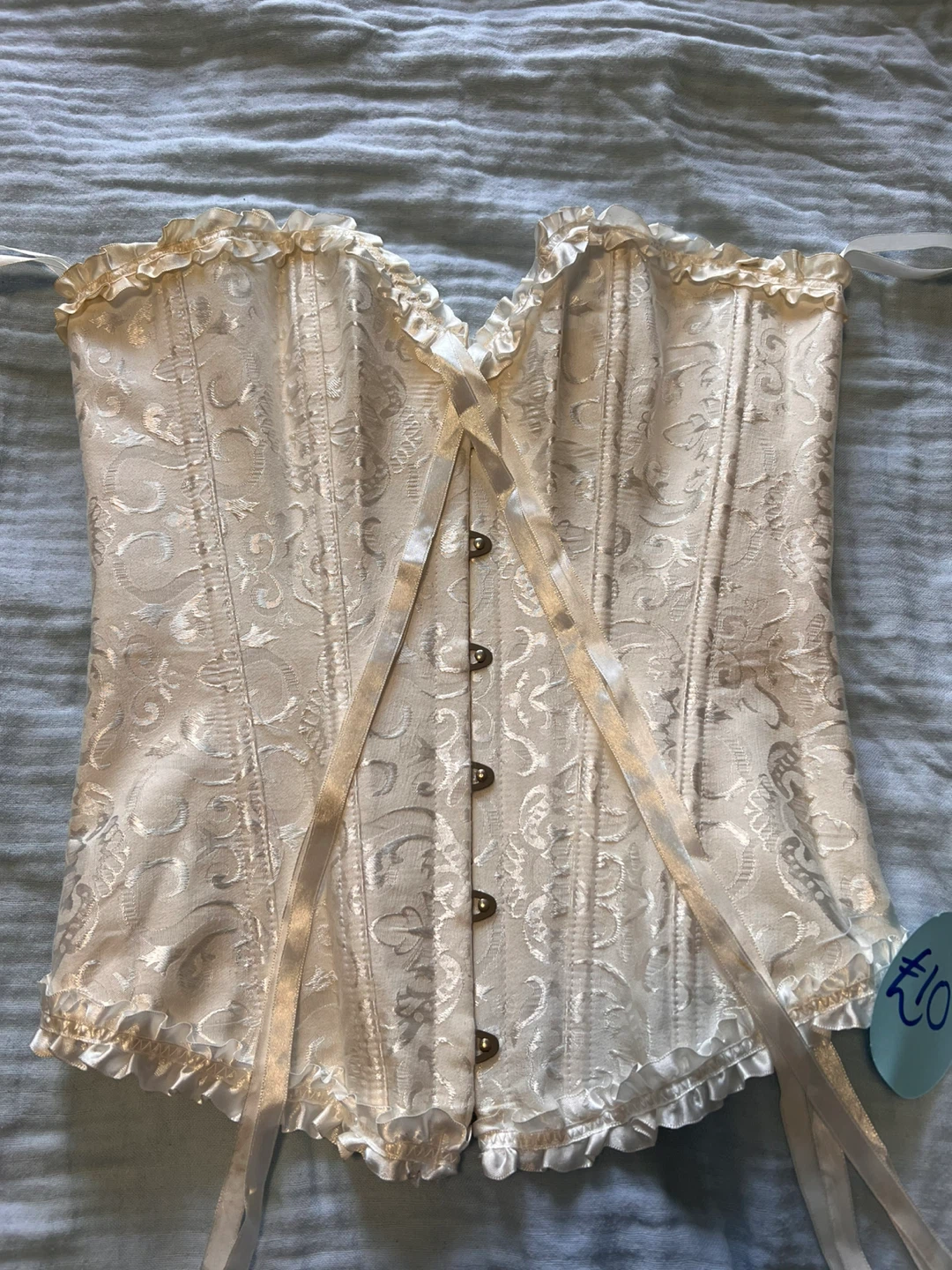 Women’s Vintage White French Lace Corset