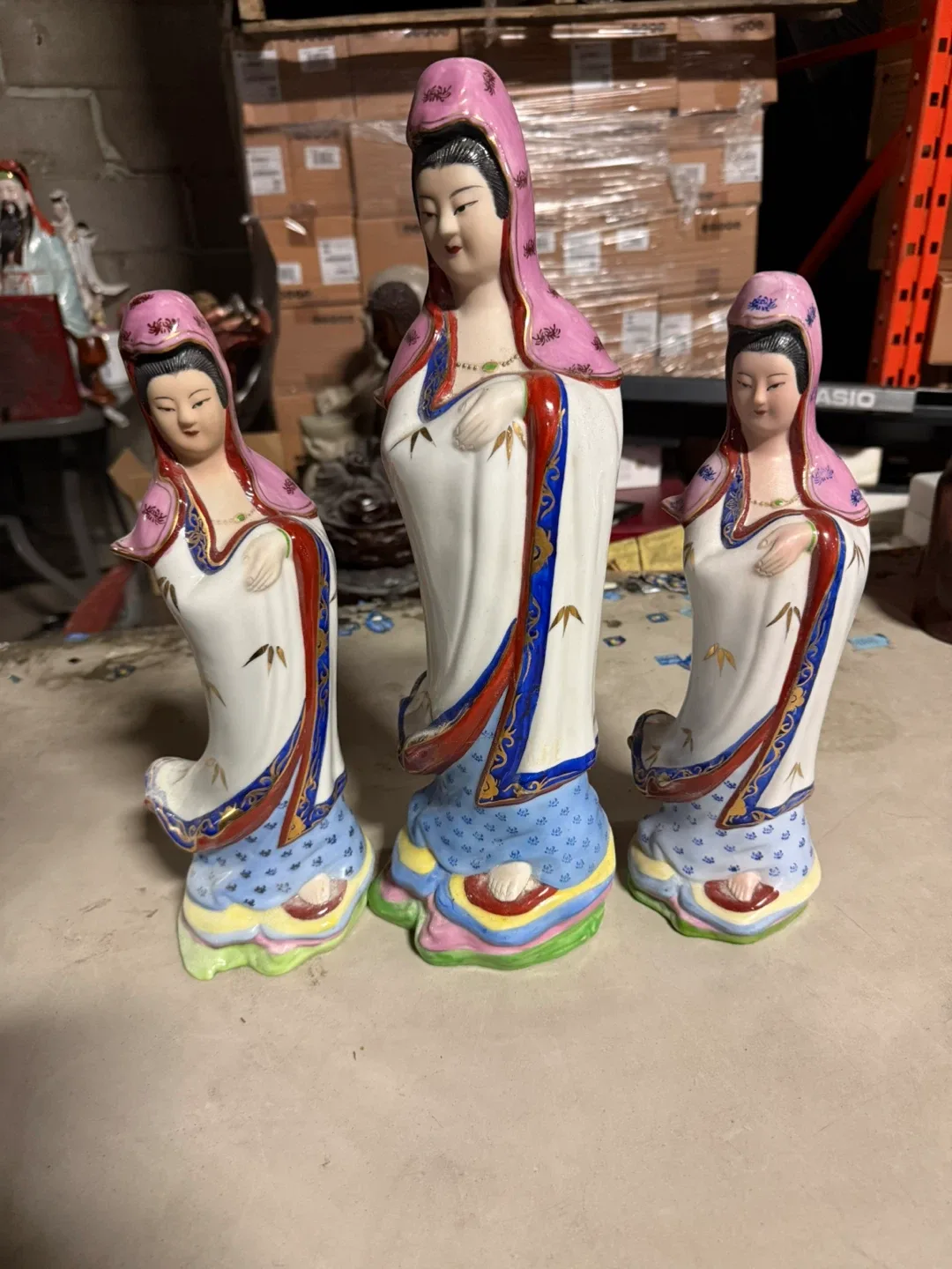 Set of 3 Guan Yin Figurines
