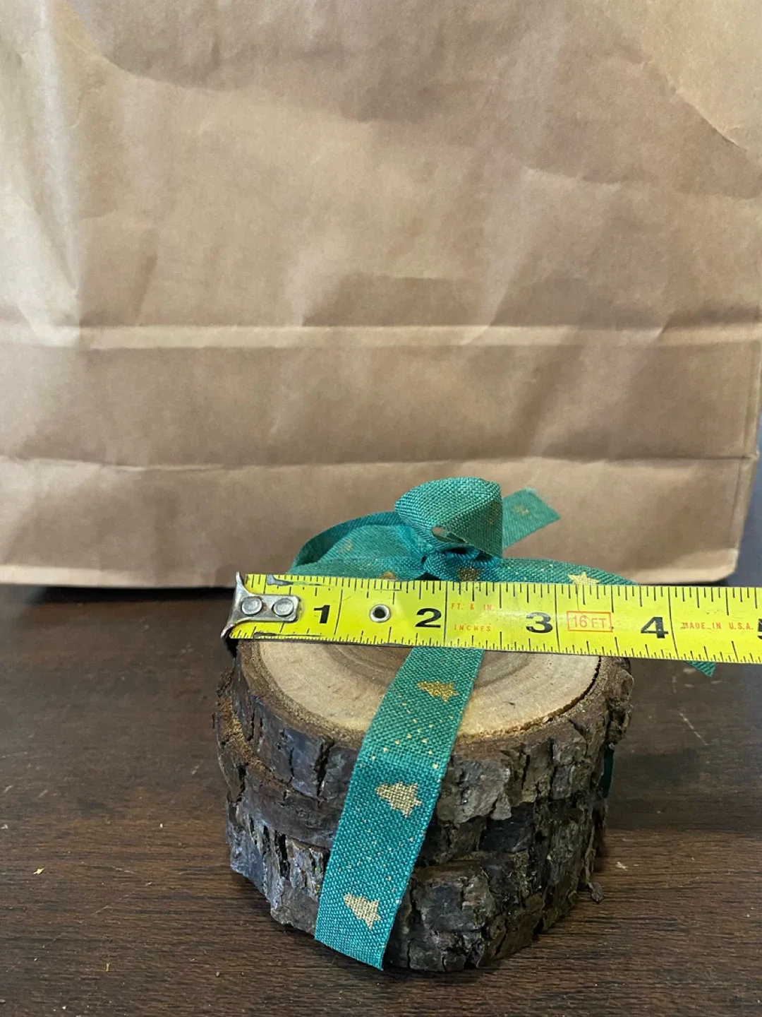 Handmade Wood Slice Christmas coasters image indicator(6)