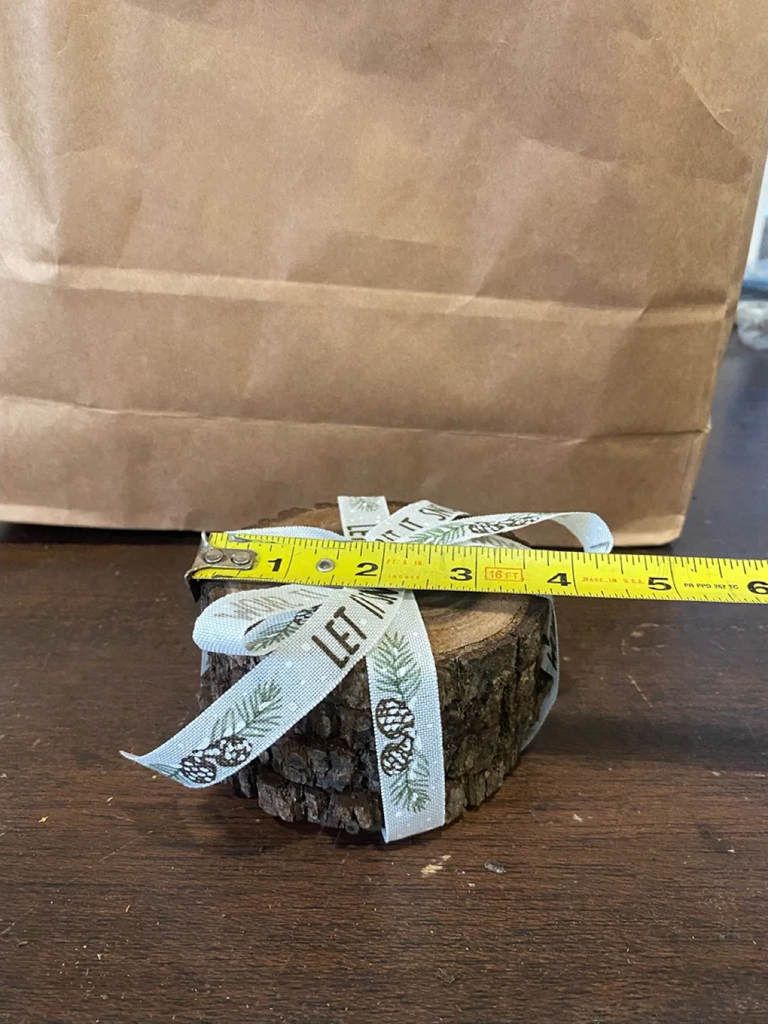 Handmade Wood Slice Christmas coasters image indicator(4)