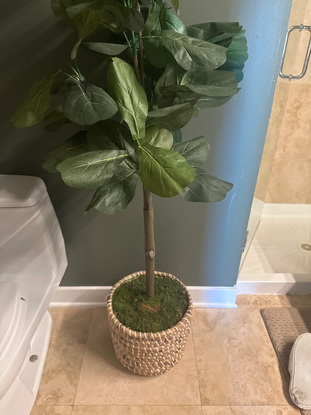 Faux Fiddle Leaf Fig Tree in Basket
