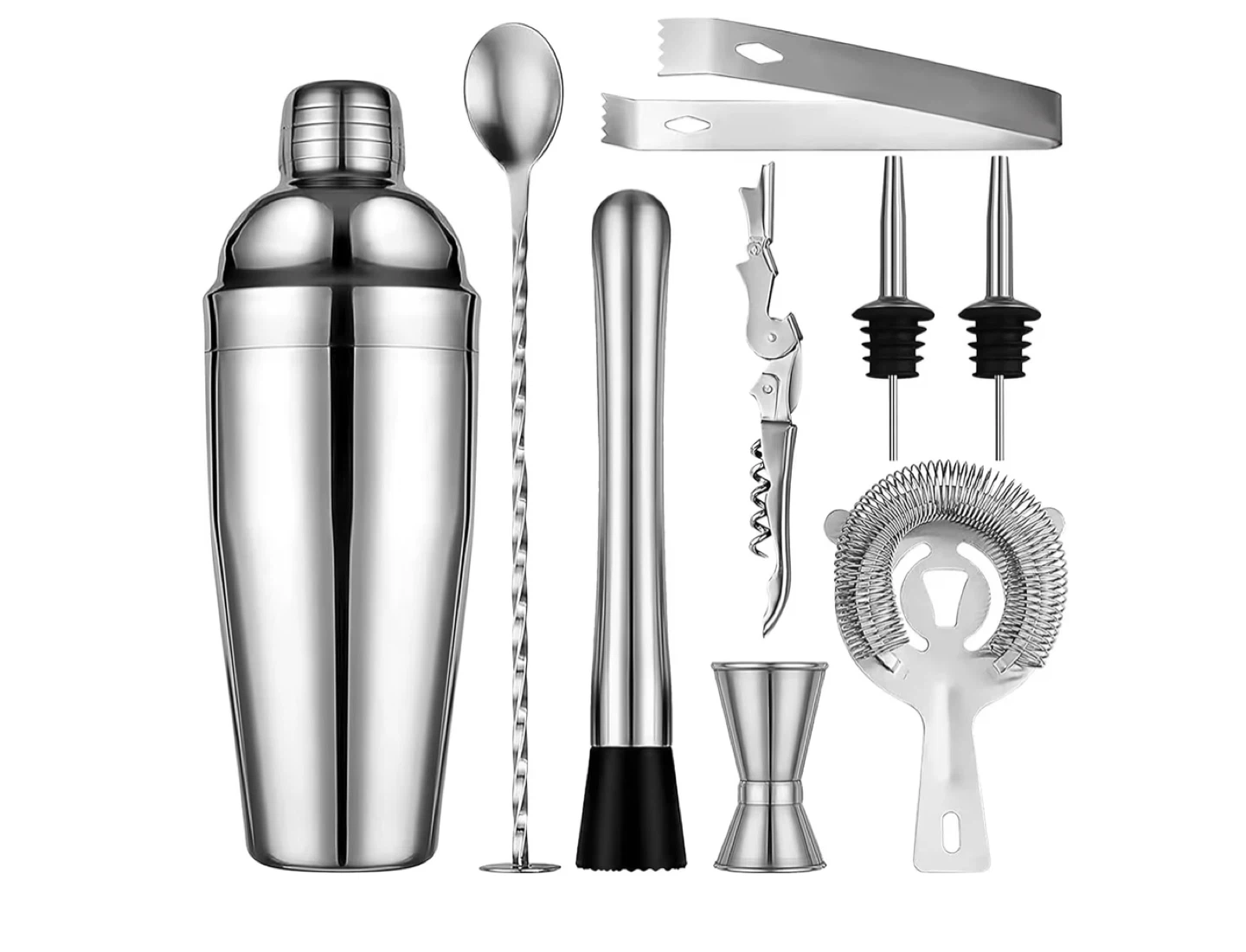 Cocktail Shaker Set with Bamboo Stand, New in Box! - photo 4