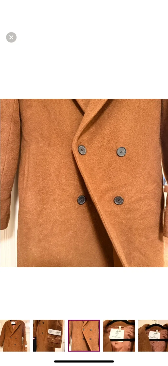 Babaton Slouch Coat - Camel Hair & Wool image indicator(4)