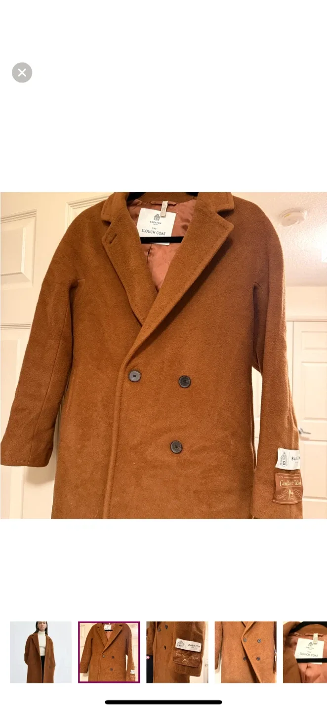 Babaton Slouch Coat - Camel Hair & Wool image indicator(2)