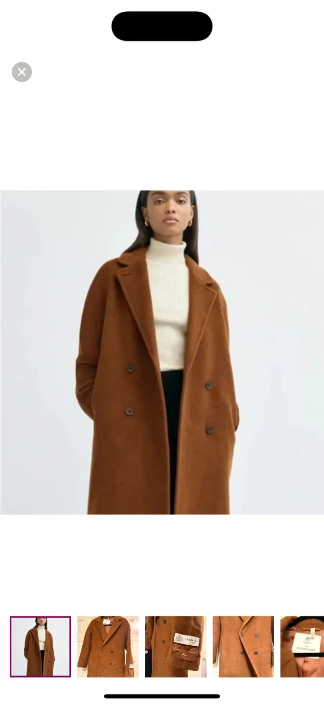 Babaton Slouch Coat - Camel Hair & Wool