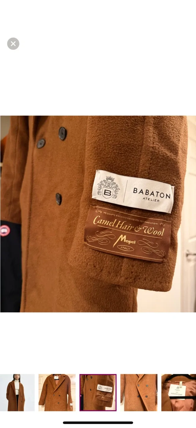 Babaton Slouch Coat - Camel Hair & Wool image indicator(3)