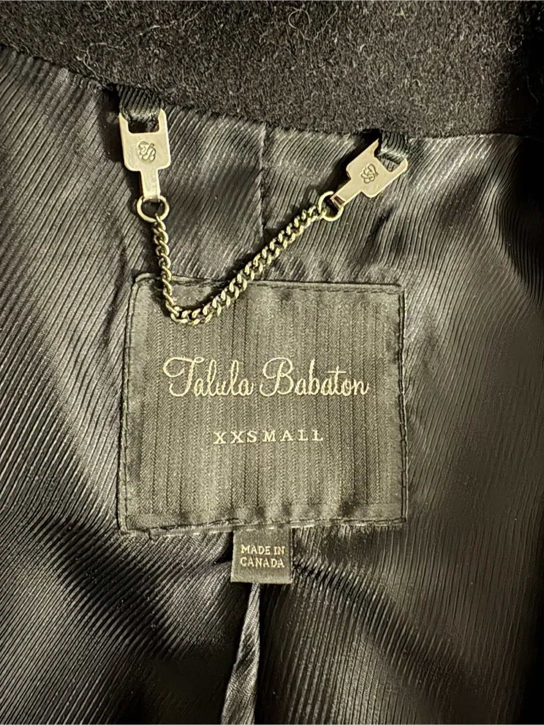 Talula Babaton Black Coat XXS image indicator(2)