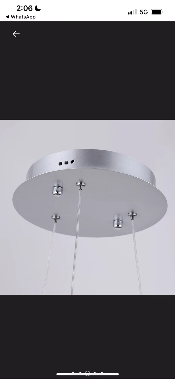 New Silver LED Ring Chandelier - photo 5