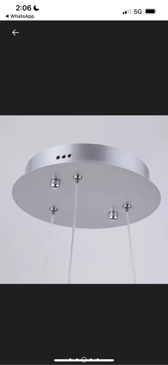 New Silver LED Ring Chandelier image indicator(5)