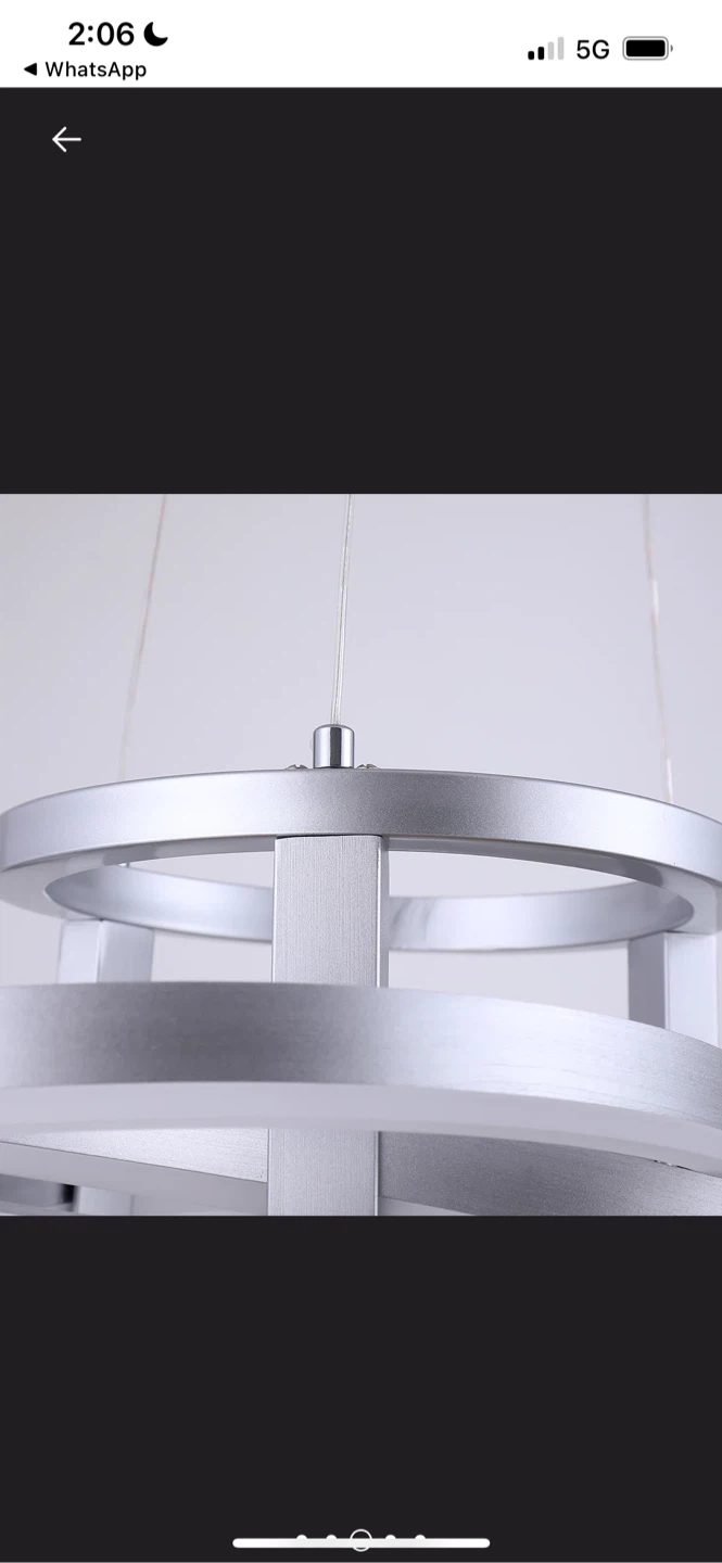 New Silver LED Ring Chandelier - photo 4