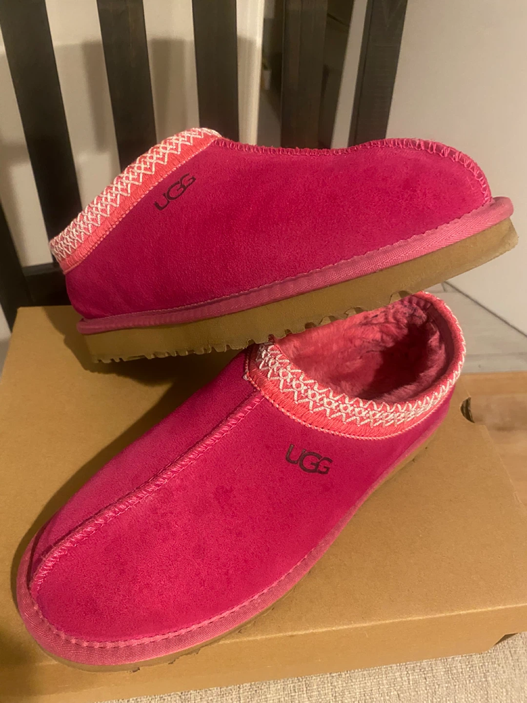 UGG Pink Tasman Slippers
