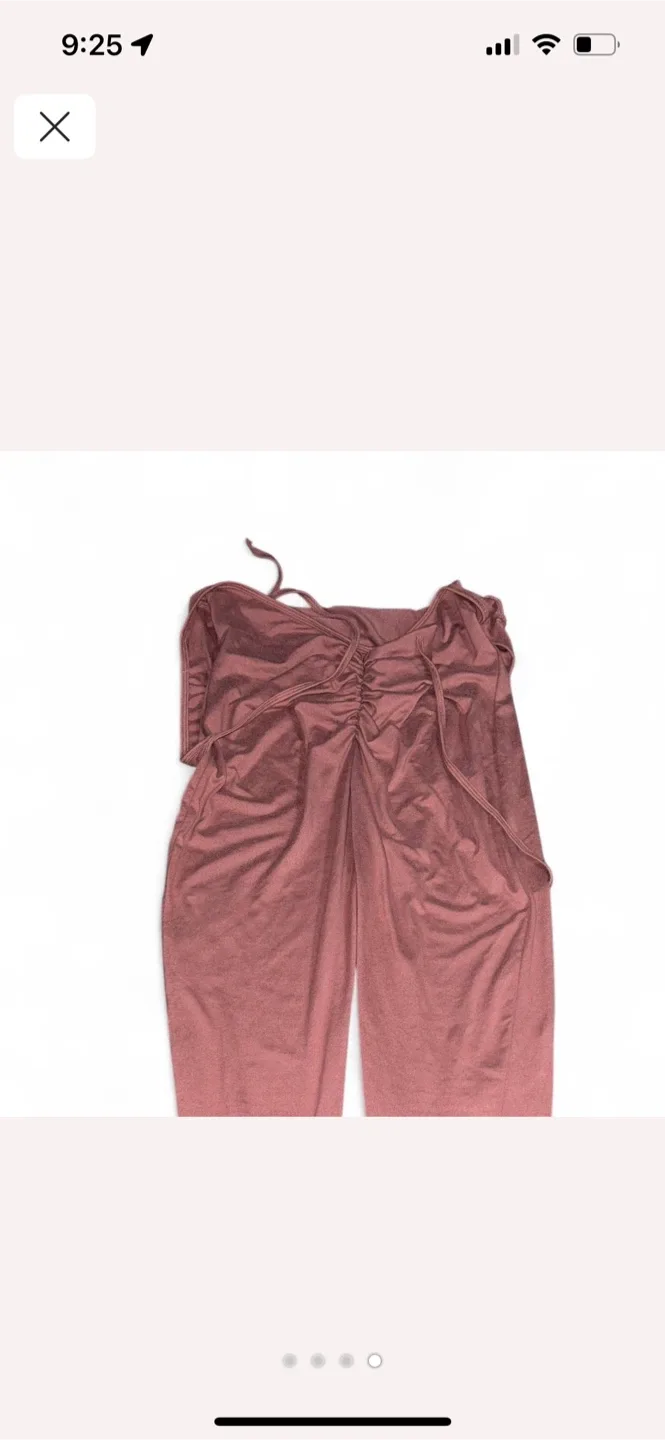 Dusty Pink Halter Backless Scrunch Butt Jumpsuit image indicator(4)