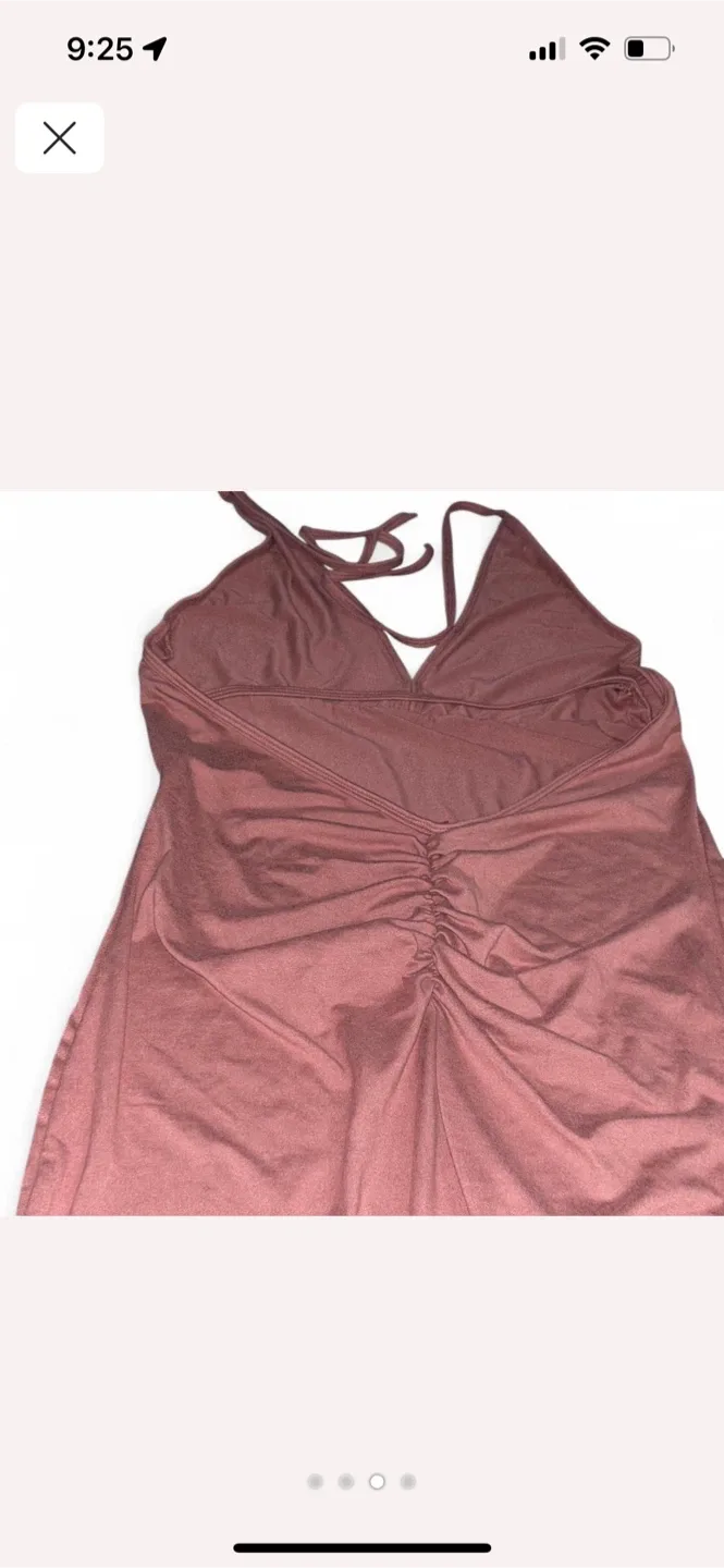 Dusty Pink Halter Backless Scrunch Butt Jumpsuit image indicator(3)