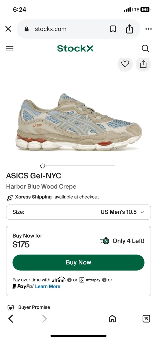 ASICS Gel-NYC Harbor Blue Wood Crepe US Men's 10.5 image indicator(4)