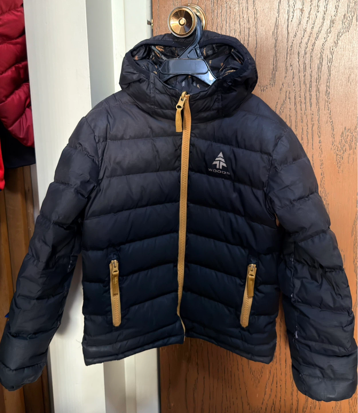 Kids Woods Black Down Jacket. Very Warm. Size S/P