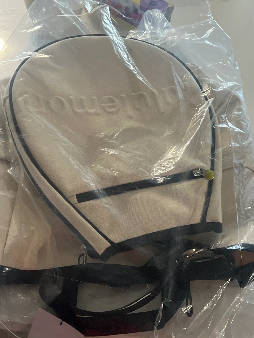 New Lululemon Racket Bag - Natural/Black image indicator(2)