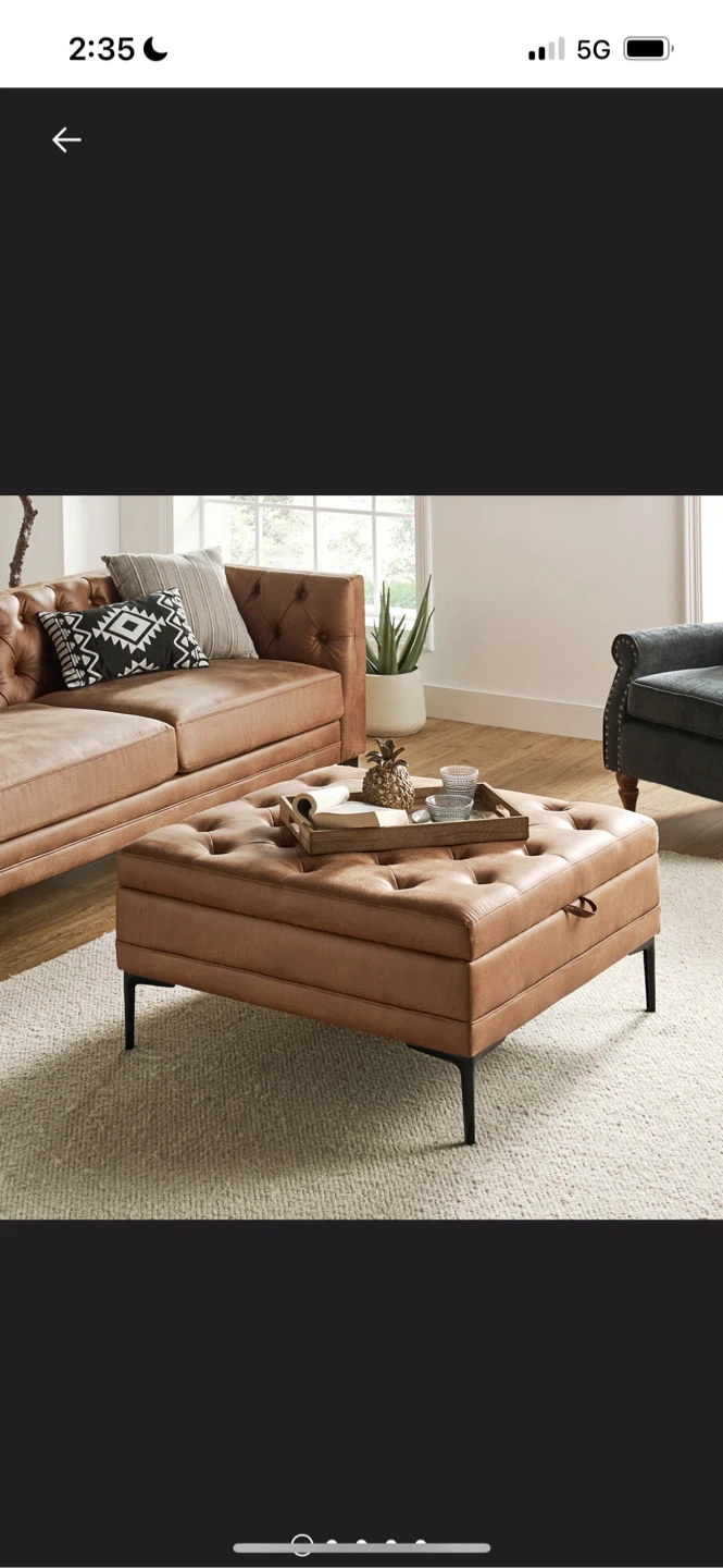 New Brinna Tufted Square Ottoman