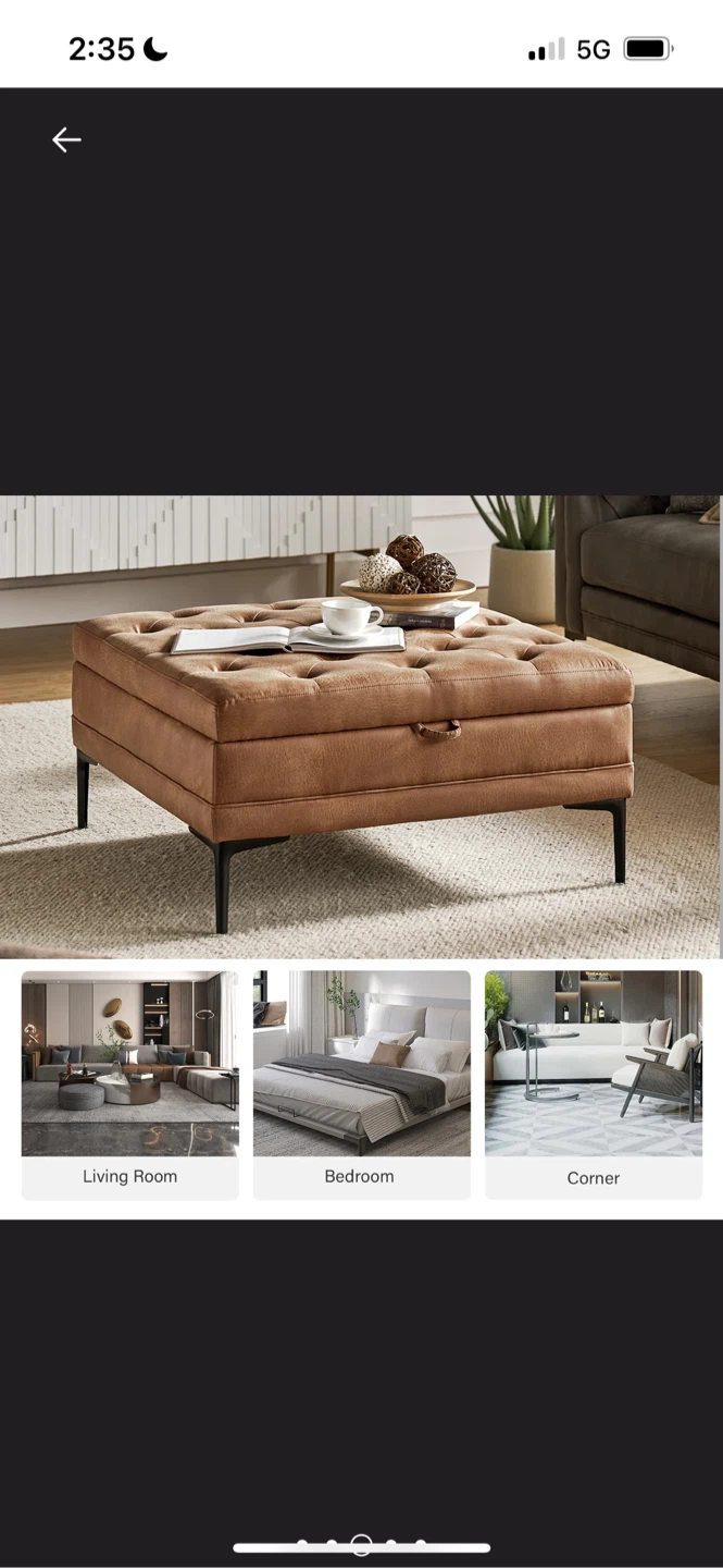 New Brinna Tufted Square Ottoman - photo 5