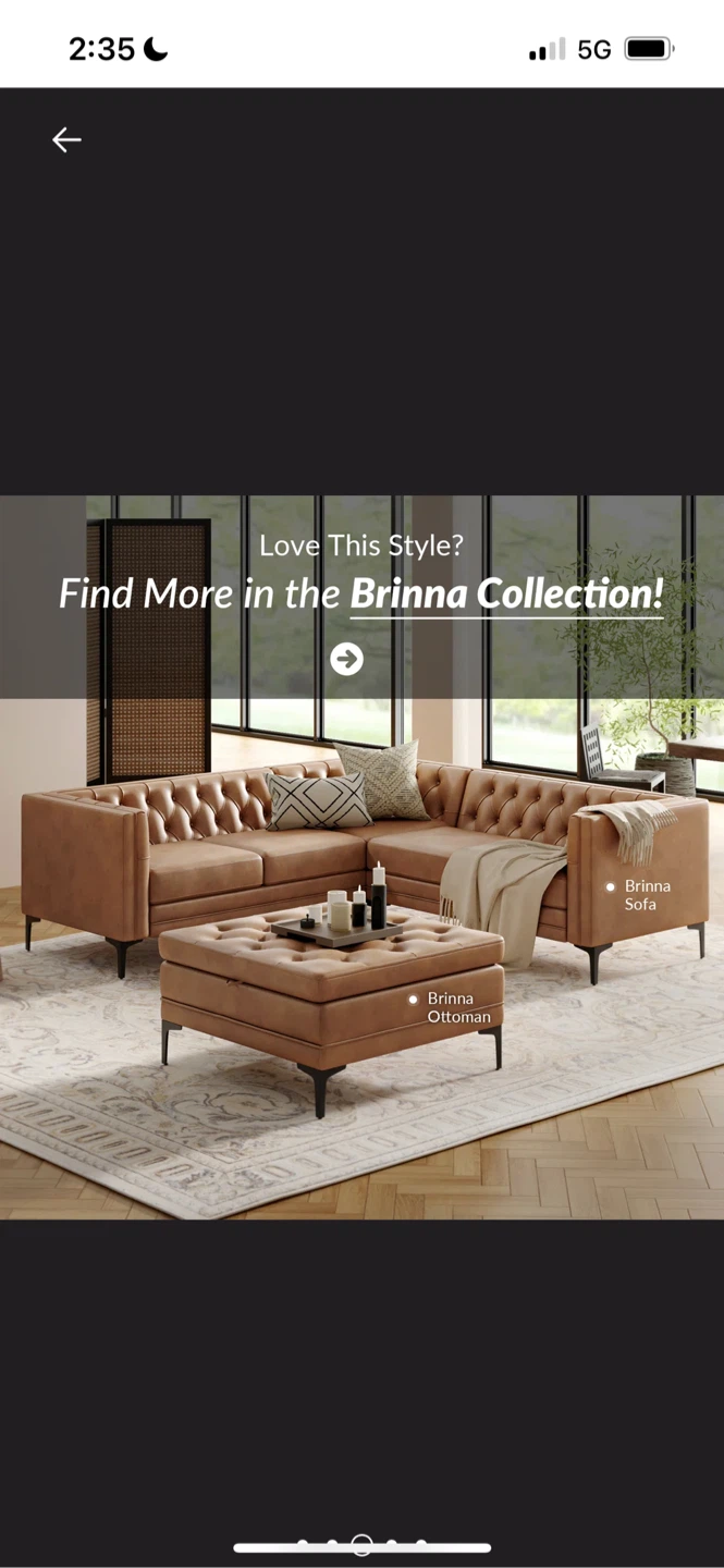New Brinna Tufted Square Ottoman - photo 4