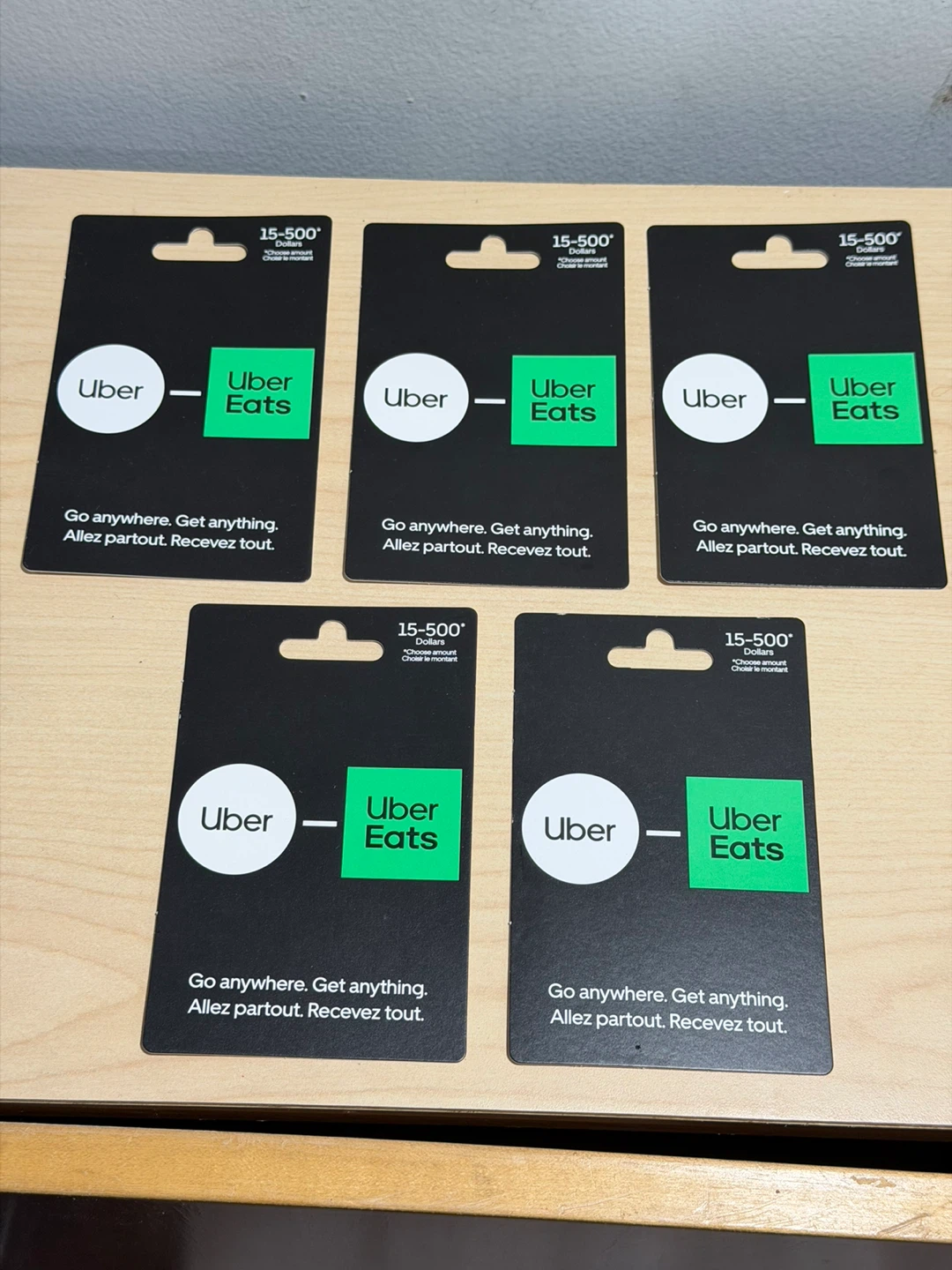 Uber/Uber Eats Gift Cards - $20 each