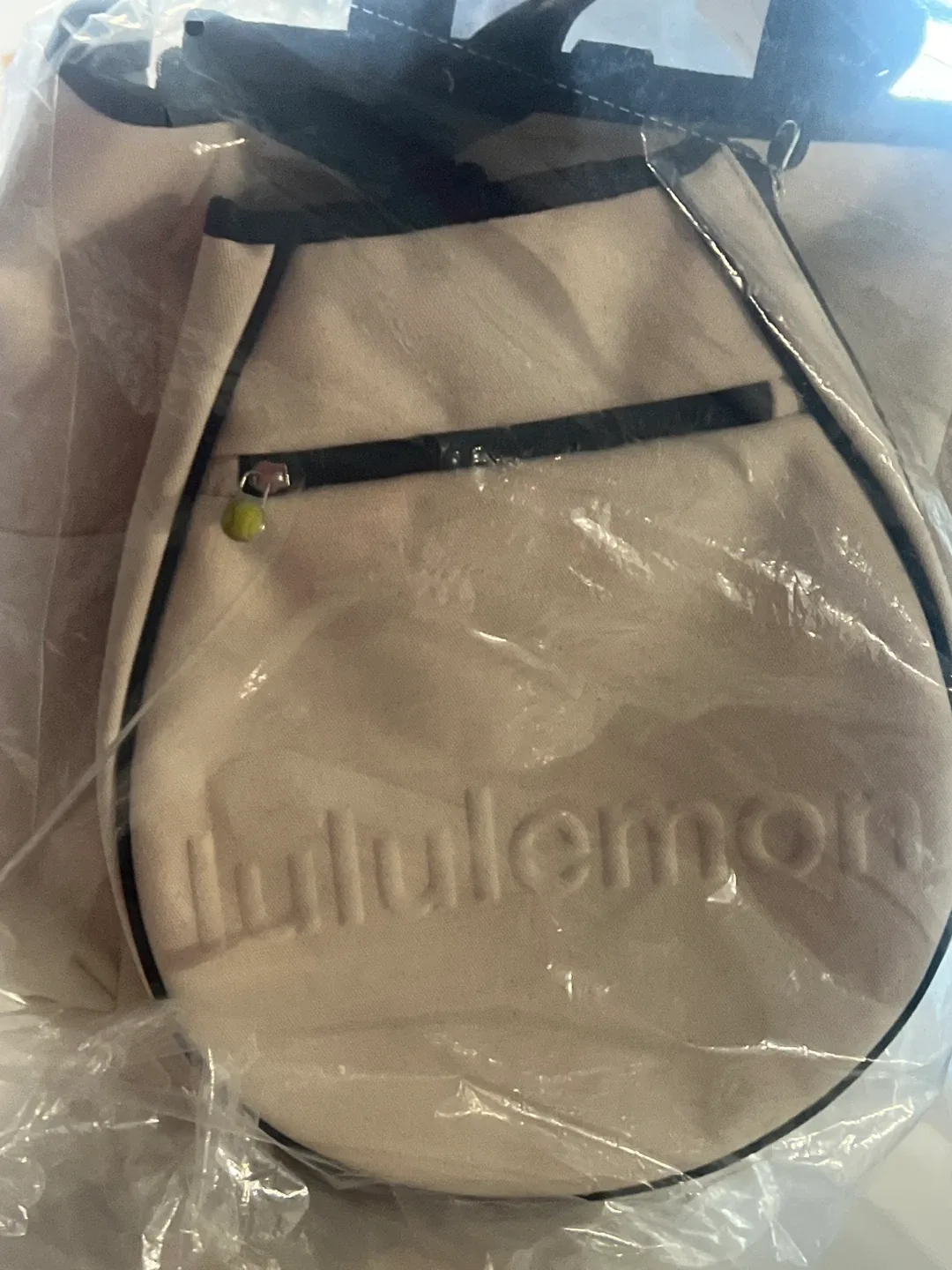 New Lululemon Racket Bag - Natural/Black image indicator(4)