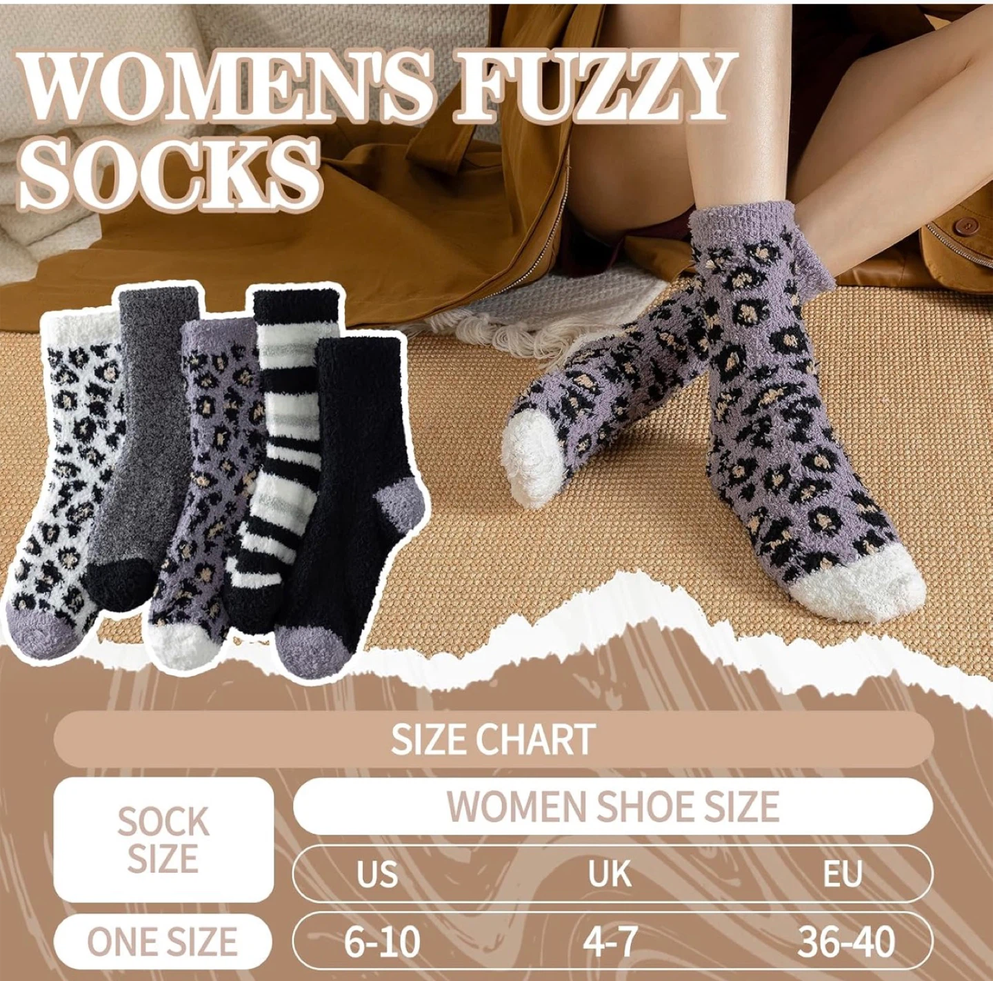 Fuzzy Socks - Women's, Assorted Colors & Patterns - photo 4
